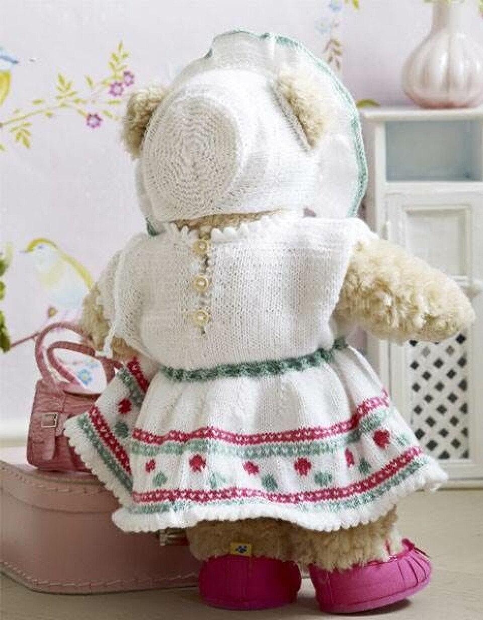 Kjole med kyse til Build-a-Bear og Baby Born