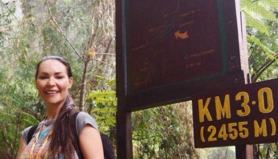 Mascha Vang befinder sig netop nu på vej op ad bjerget Mount Kinabalu (Foto: Privat)