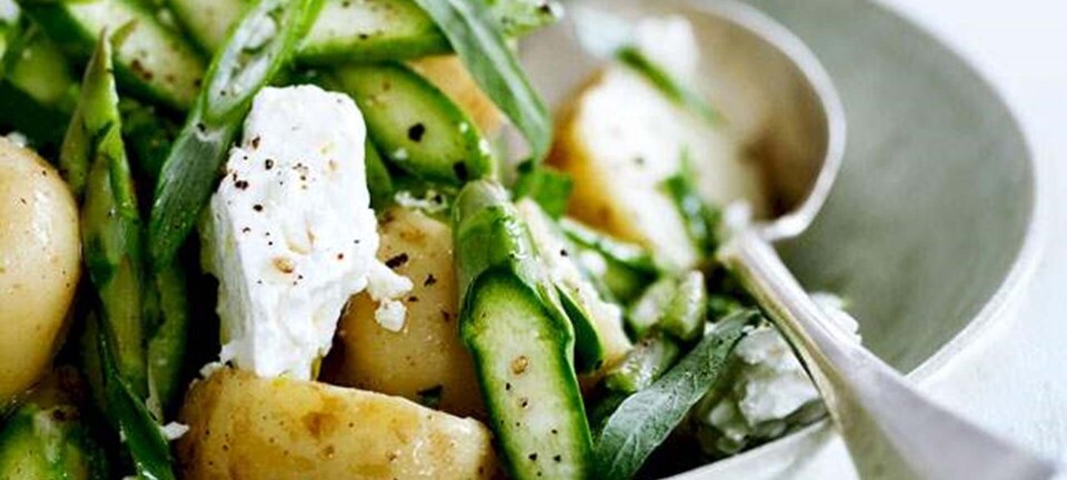 Salat med nye kartofler og grønne asparges