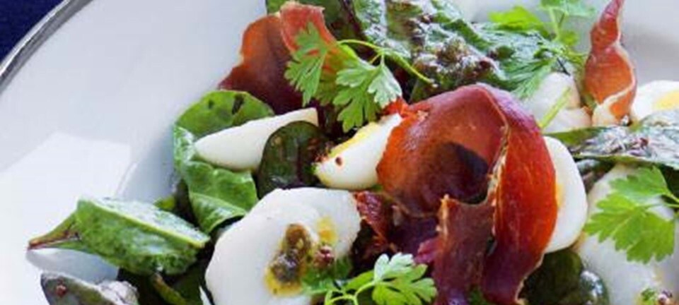 Salat med ovnbagt torsk