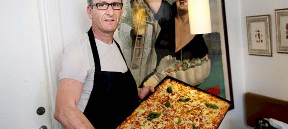 Dik Saidjs pizza med gedost og spinat