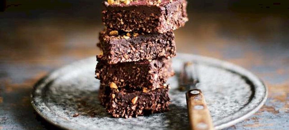 Raw brownies med chokoglasur