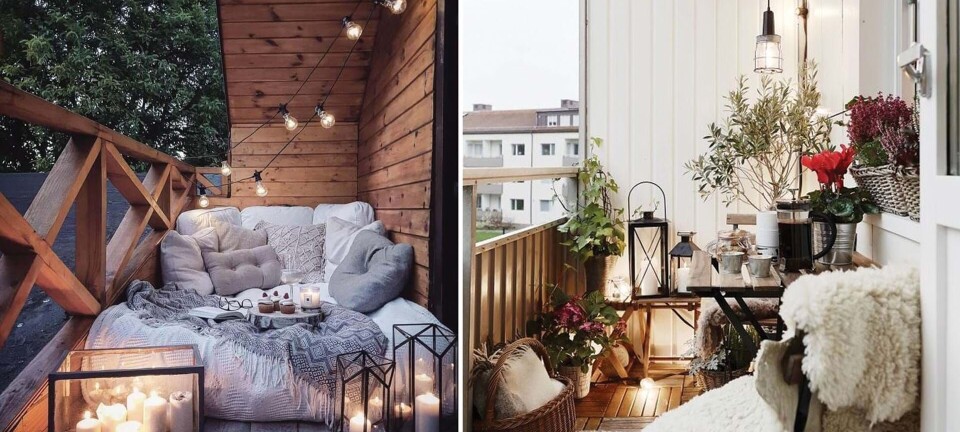Sådan får du hyggestemning på den lille altan