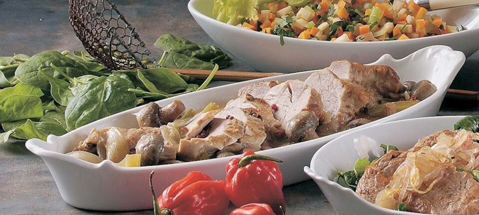 Helstegt mørbrad med svampe og løg