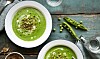 Ærtesuppe med yoghurt og grøn dukkah