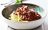 Squashspaghetti med bolognese
