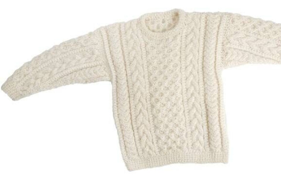 Aransweater med snoninger