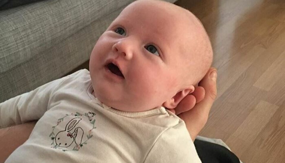 Lille Vilja, der kom til verden i december. (Foto: Privat)