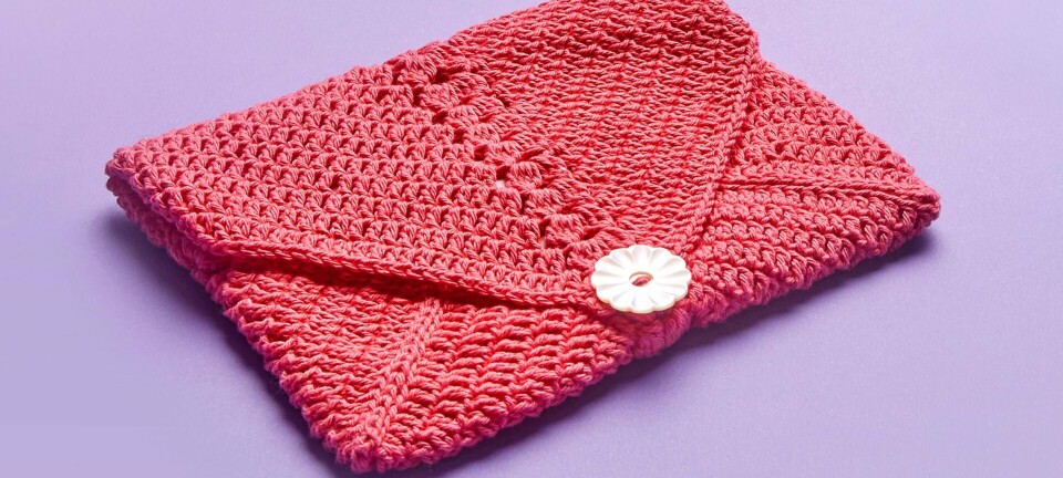 Fin hæklet clutch: Du skal kun bruge et garnnøgle