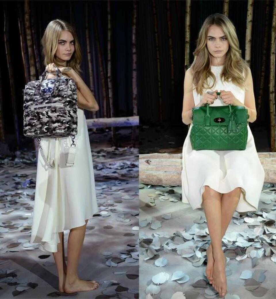 Topmodel Cara Delevingne designer for Mulberry