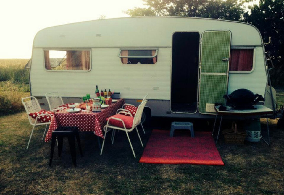 Carina og hendes familie har haft mange gode ferie i deres gamle campingvogn.