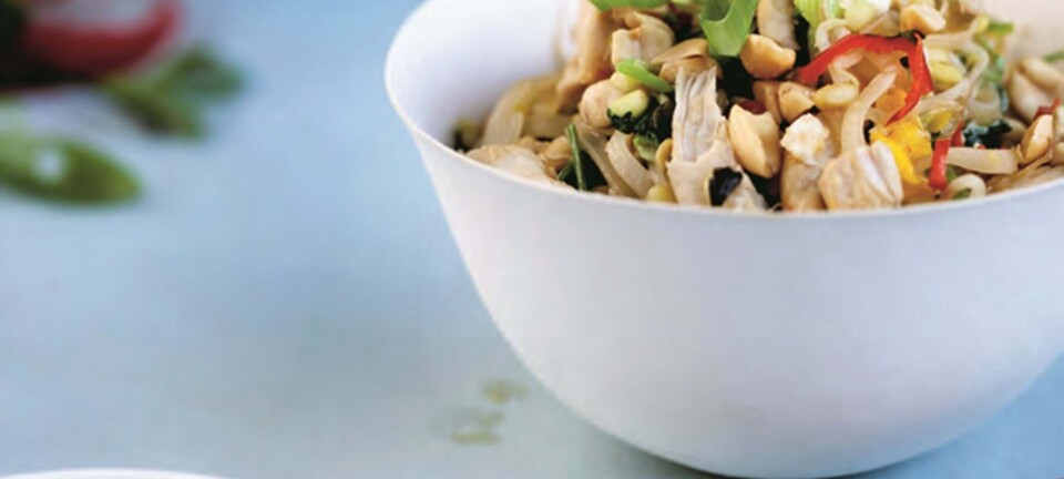 Lækker pad thai med kylling