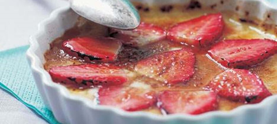 Creme Brulée med jordbær