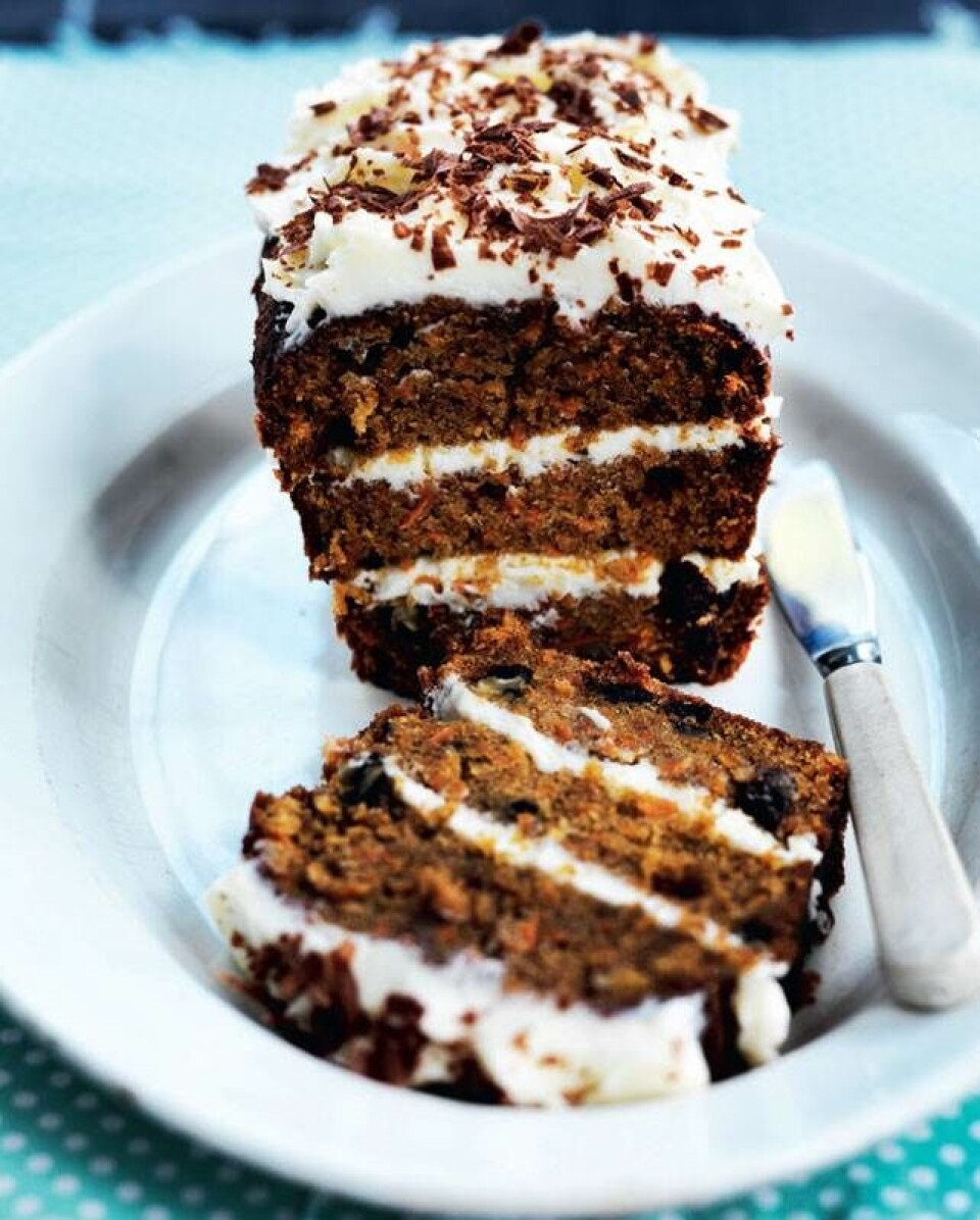Lækker gulerodslagkage med mascarpone
