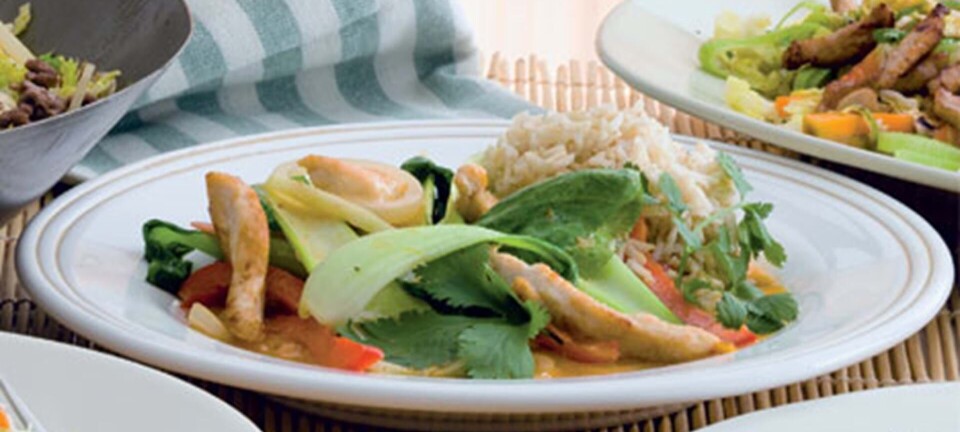 Skøn thaikylling i wok