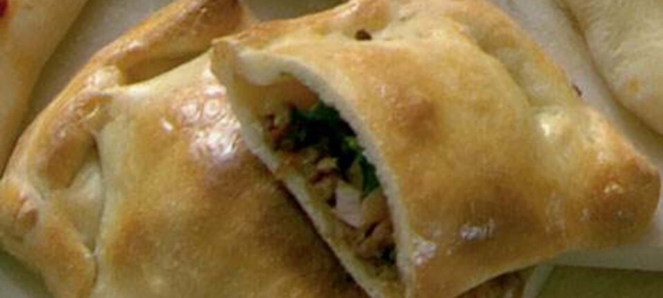 Calzone med spinat og skinke