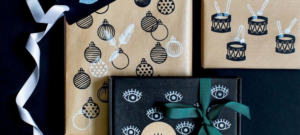 DIY: Julegaveindpakning med flotte stempler