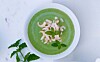 Broccolisuppe med mynte & rejer