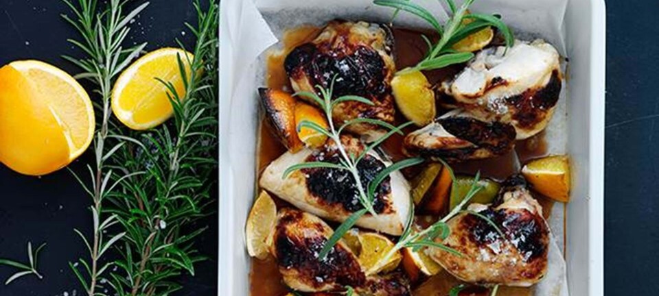 Middelhavskylling: Kylling med appelsin og rosmarin
