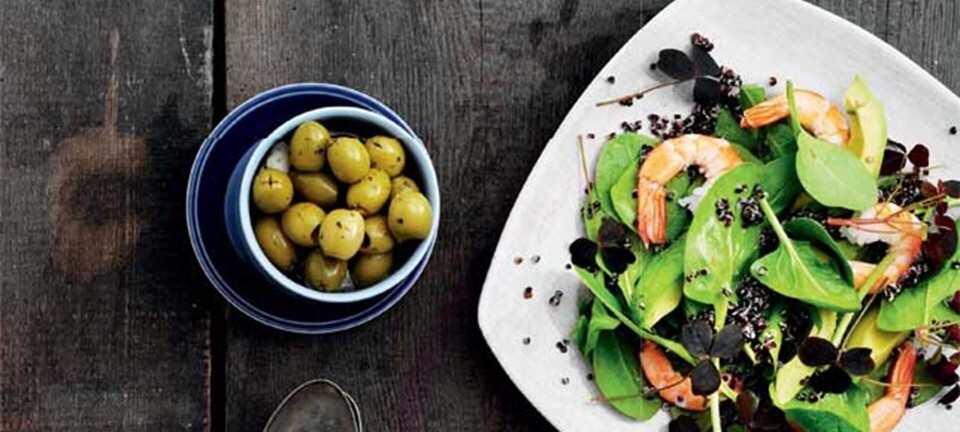 Avokado-rejesalat med quinoa & spinat