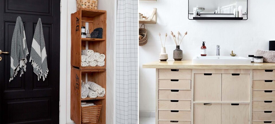 10 kreative ideer: Sådan indretter du badeværelset med upcyclede loppefund, smukke fliser og kunst