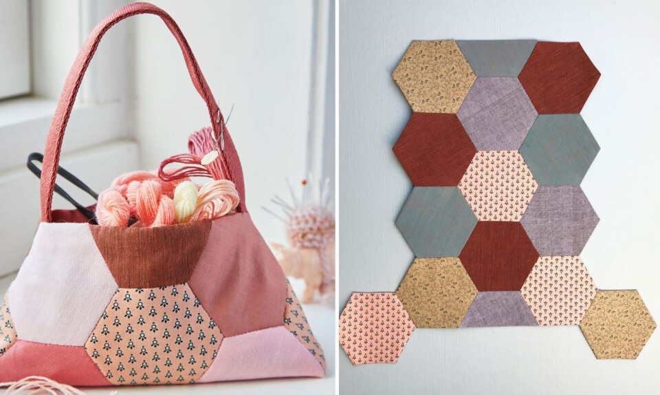 Sy selv: Lille patchwork taske med hank