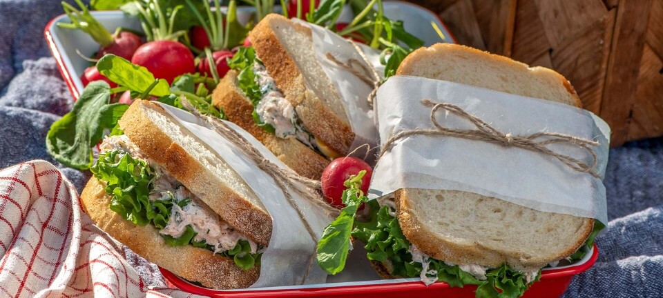 Sandwich med rørt laks