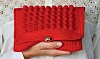 Hækl selv: Smart rød clutch