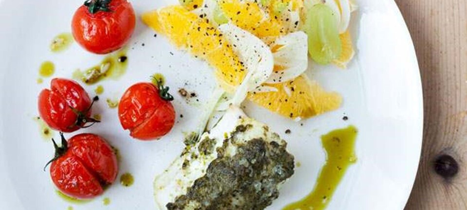 Pestobagt torsk med fennikelsalat