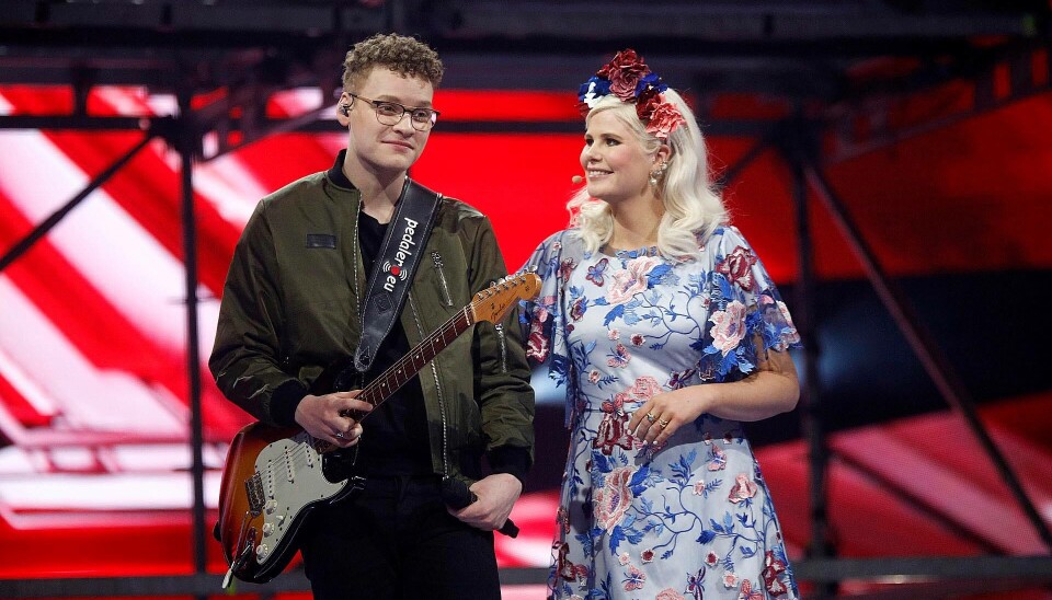 Benjamin og Sofie Linde ved 'X Factor'-finalen (Foto: Niels Henrik Dam)