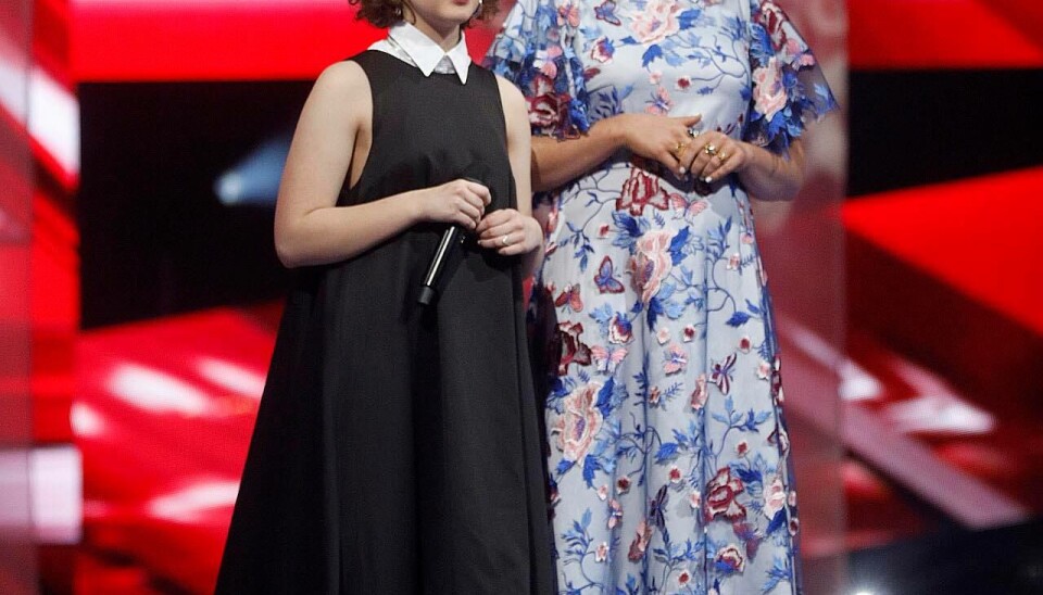Live og Sofie Linde ved 'X Factor'-finalen (Foto: Niels Henrik Dam)