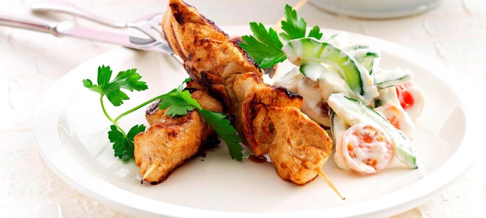 Kyllingespyd og tzatziki