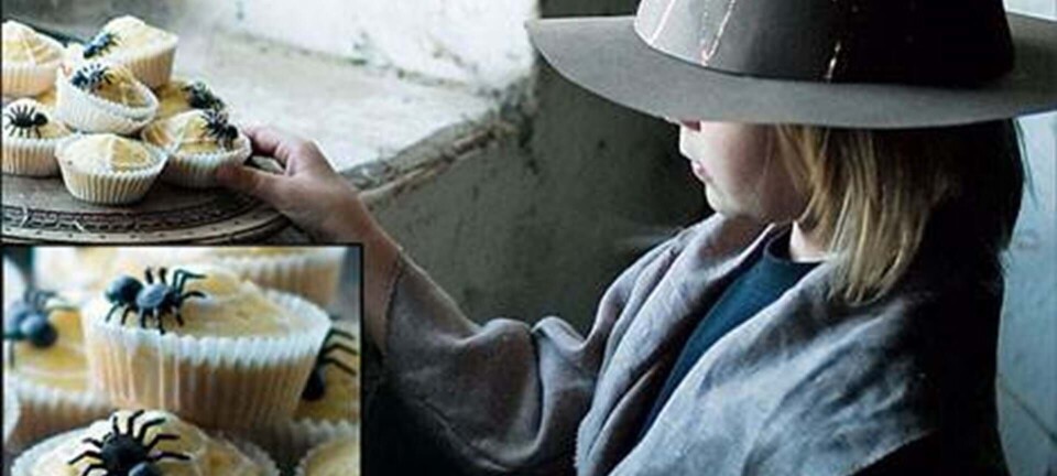 Halloweenkager: Spindelvævsmuffins