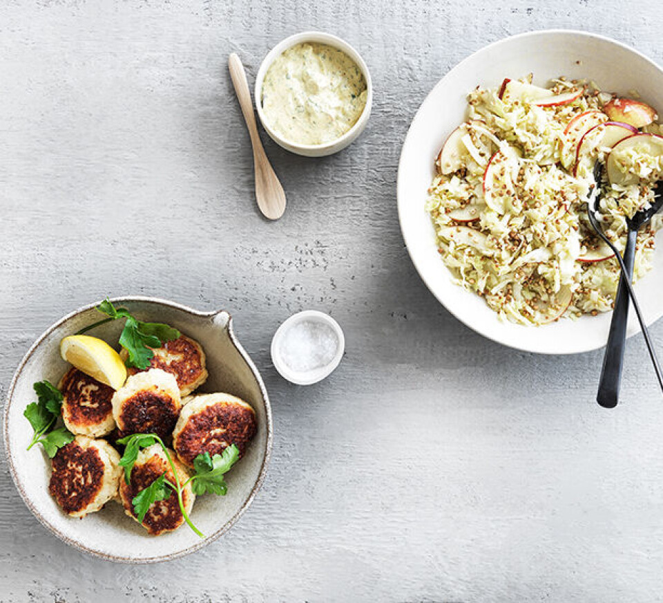 Fiskefrikadeller med hjemmerørt remoulade