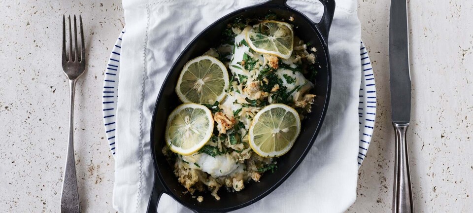 Bagt fiskefilet med fennikel