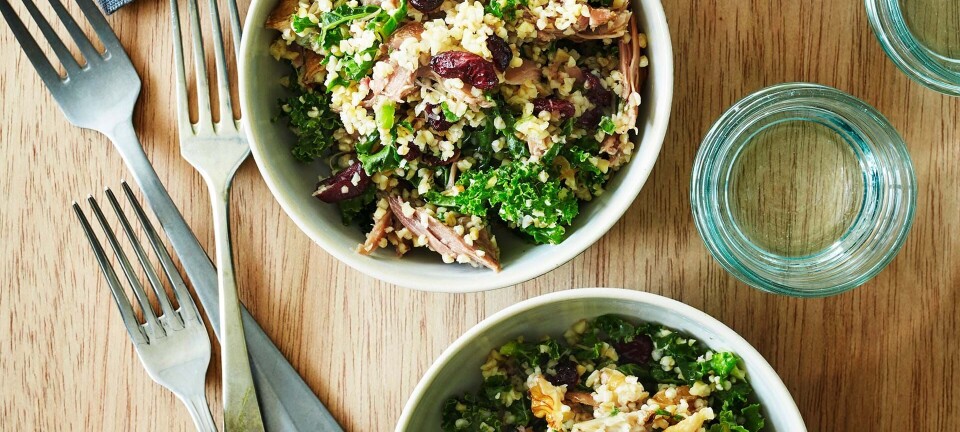 Tryl med julens rester: Bulgursalat med rester af and