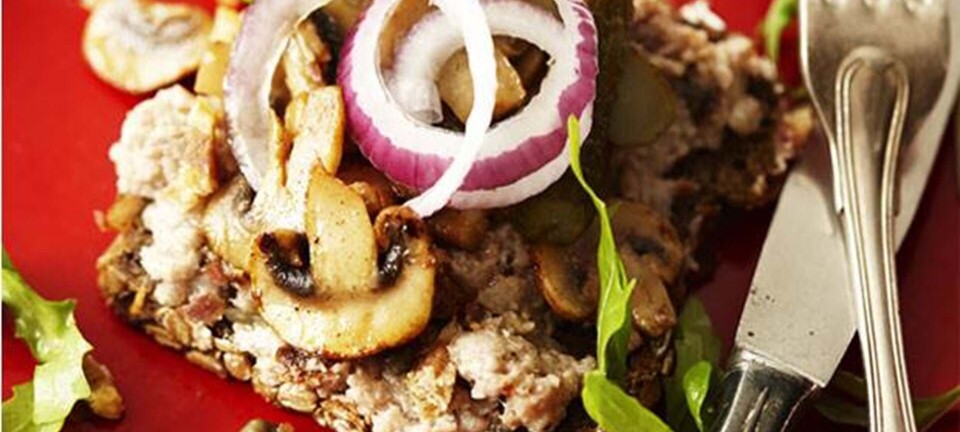 Leverpostej med bacon og champignon