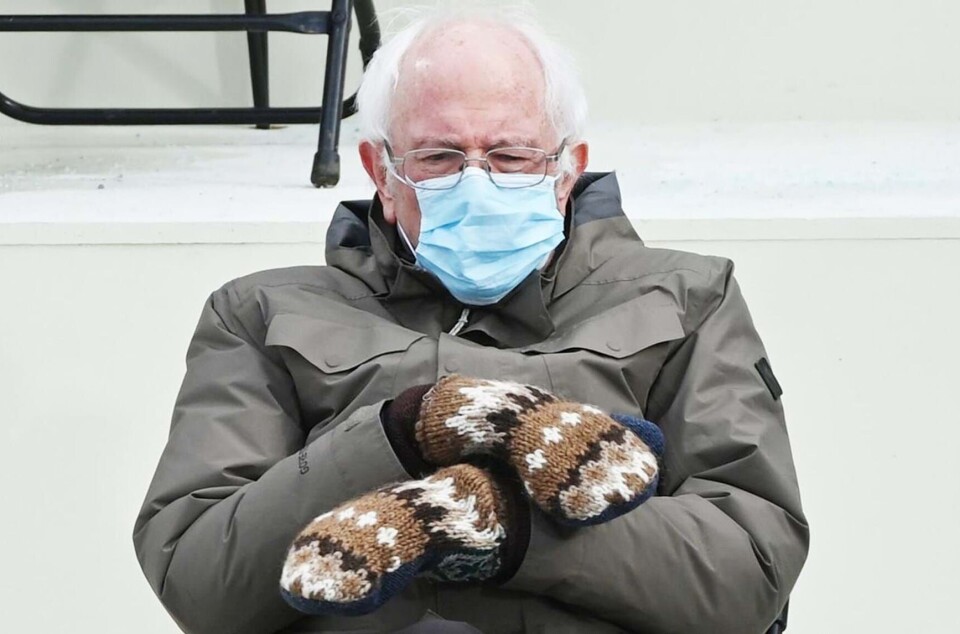 Bernie Sanders' vamsede vanter går viralt på Instagram