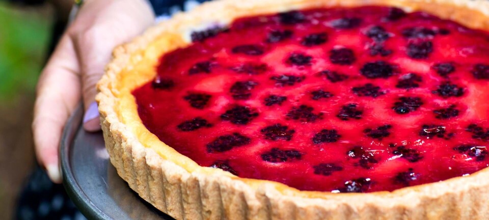 Tærte med brombær og hyldebærgelé