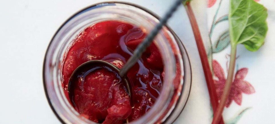 Rabarber-jordbærmarmelade