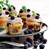 Cupcakes med blåbær med smørcreme