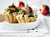 Tarteletter med skinke og svampe