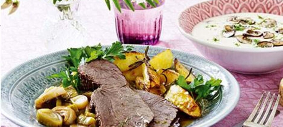 Weekendmad: Langtidsstegt oksetyksteg med øl og porrer