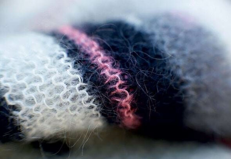 Strikkeopskrift: Stribet kidmohair sweater