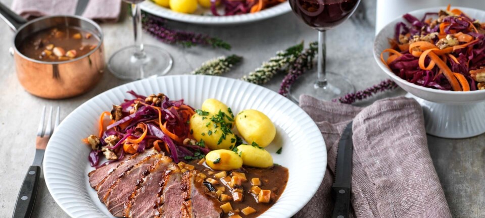 Klassisk andebryst med rødkålssalat