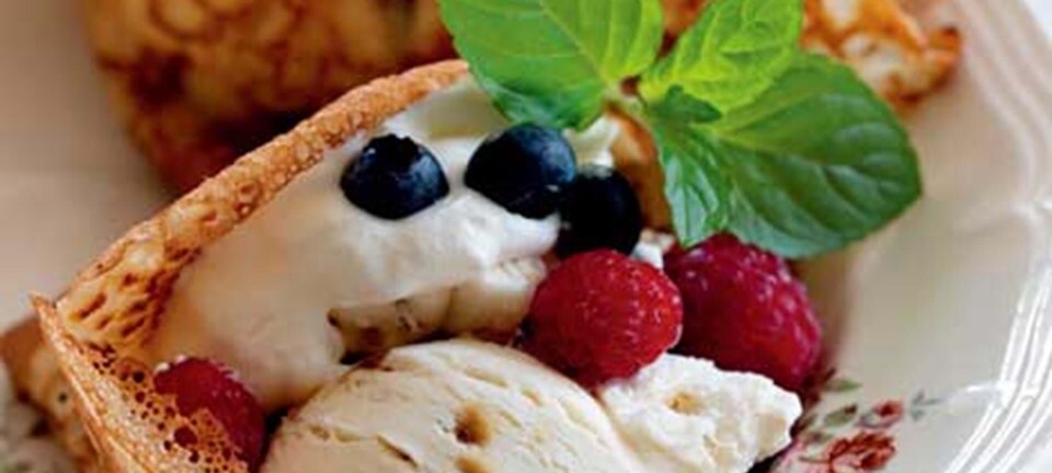 Mormorpandekager med øl og vaniljeis