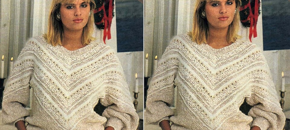 SkÞn retro: Strik bluse med elegante skrÄstriber