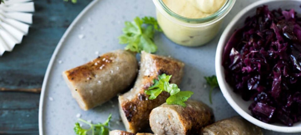 Medisterpølse med krydret rødkål