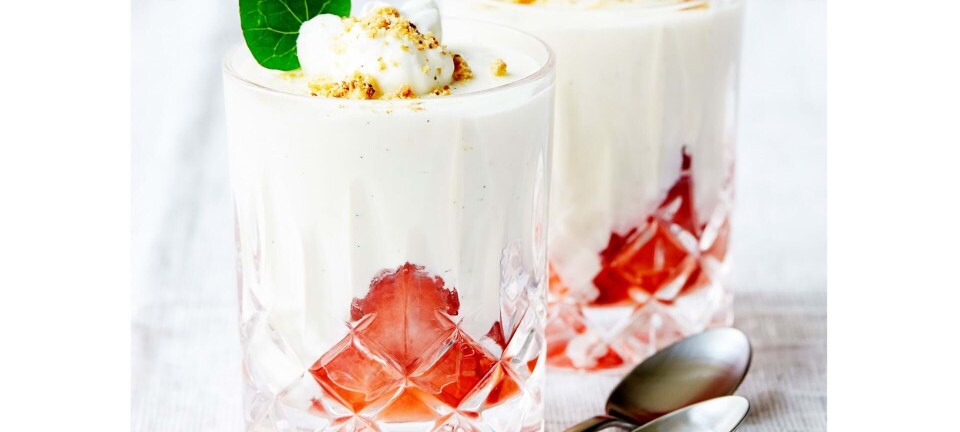 Koldskålsfromage med skyr og jordbær