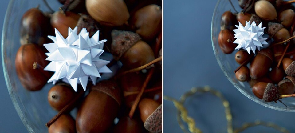 Sådan fletter du en stor julestjerne af mini-strimler